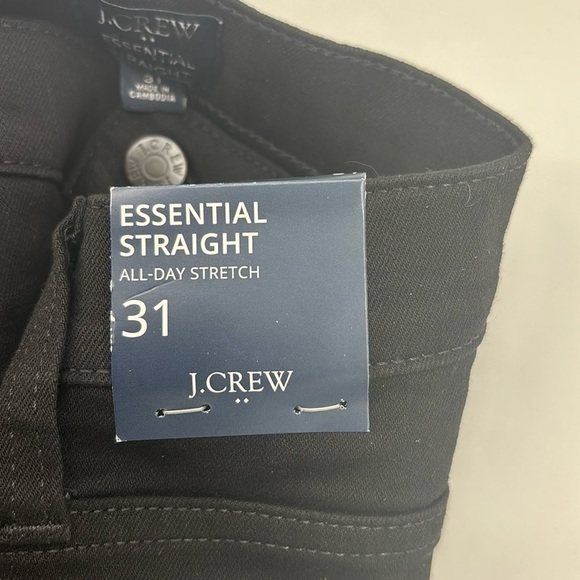 J Crew Factory Essential straight jean all-day stretch Black size 31 NWT BT022 - Picture 6 of 11